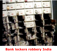 Bank lockers robbery India