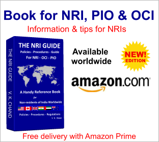 THE NRI GUIDE        V. K. CHAND THE NRI GUIDE  Policies - Procedures - Guide For NRI - OCI - PIO   Book for NRI, PIO & OCI      Information & tips for NRIs  Free delivery with Amazon Prime Available worldwide   NEW! EDITION